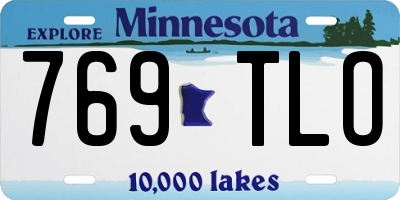 MN license plate 769TLO