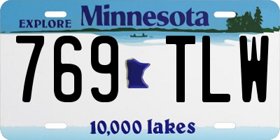 MN license plate 769TLW