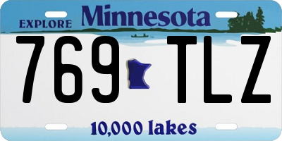 MN license plate 769TLZ