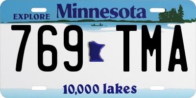 MN license plate 769TMA