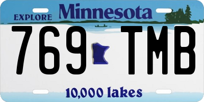 MN license plate 769TMB
