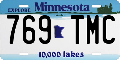 MN license plate 769TMC