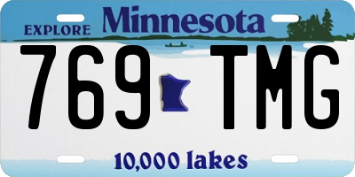MN license plate 769TMG