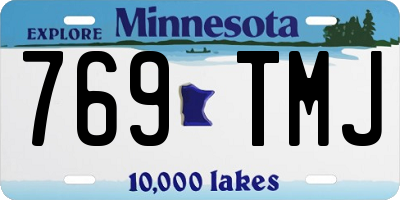 MN license plate 769TMJ