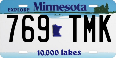 MN license plate 769TMK