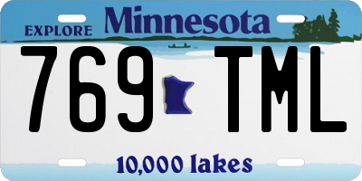 MN license plate 769TML