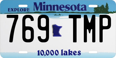 MN license plate 769TMP