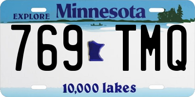 MN license plate 769TMQ