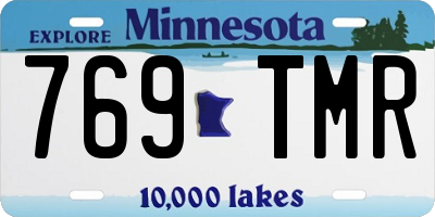 MN license plate 769TMR