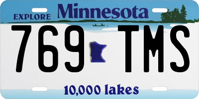 MN license plate 769TMS