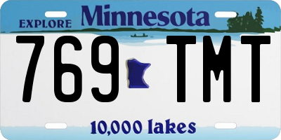 MN license plate 769TMT