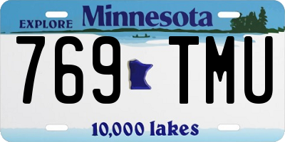 MN license plate 769TMU