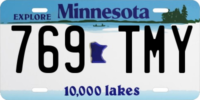 MN license plate 769TMY