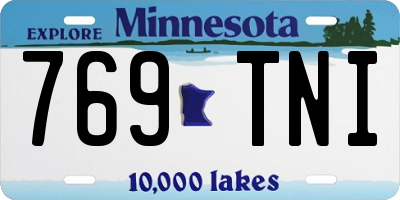 MN license plate 769TNI