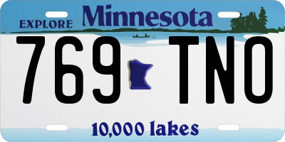 MN license plate 769TNO