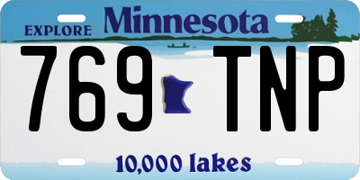 MN license plate 769TNP