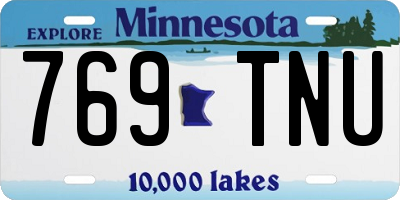 MN license plate 769TNU