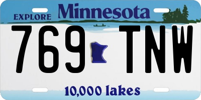 MN license plate 769TNW