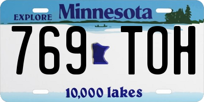 MN license plate 769TOH