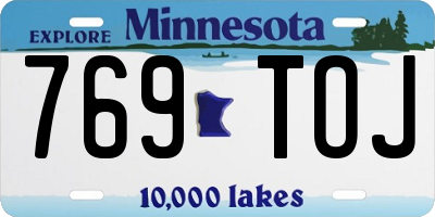 MN license plate 769TOJ