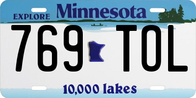 MN license plate 769TOL