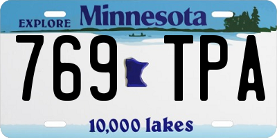 MN license plate 769TPA