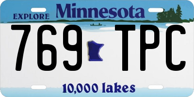 MN license plate 769TPC