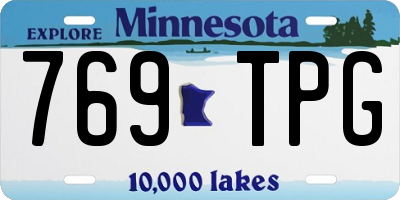 MN license plate 769TPG