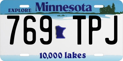 MN license plate 769TPJ