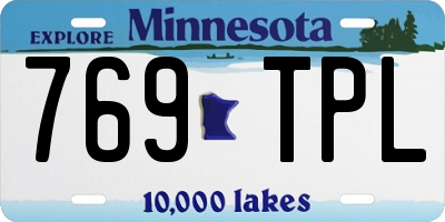 MN license plate 769TPL