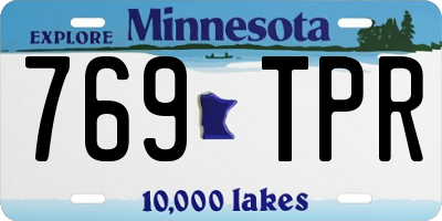 MN license plate 769TPR