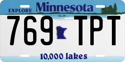 MN license plate 769TPT