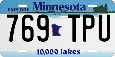 MN license plate 769TPU