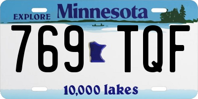 MN license plate 769TQF