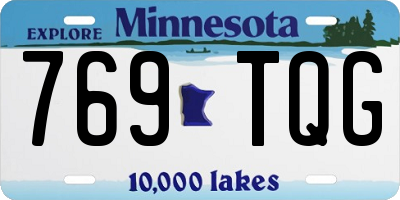 MN license plate 769TQG