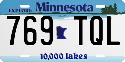 MN license plate 769TQL