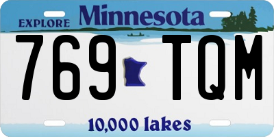 MN license plate 769TQM