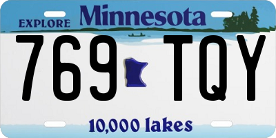 MN license plate 769TQY