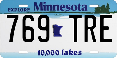 MN license plate 769TRE