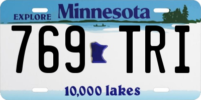 MN license plate 769TRI