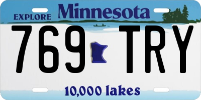 MN license plate 769TRY