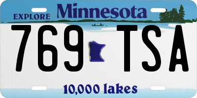 MN license plate 769TSA