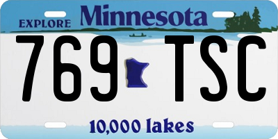 MN license plate 769TSC