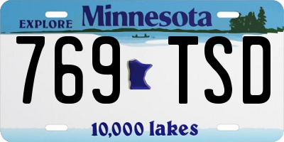 MN license plate 769TSD