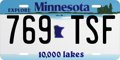 MN license plate 769TSF
