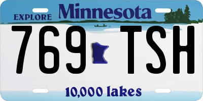 MN license plate 769TSH
