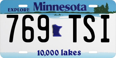 MN license plate 769TSI