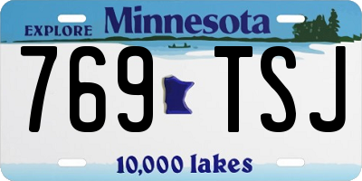MN license plate 769TSJ