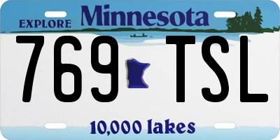 MN license plate 769TSL