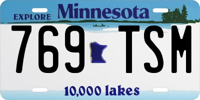 MN license plate 769TSM